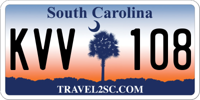 SC license plate KVV108