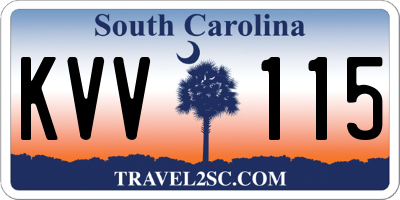 SC license plate KVV115