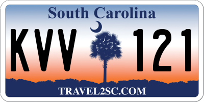 SC license plate KVV121