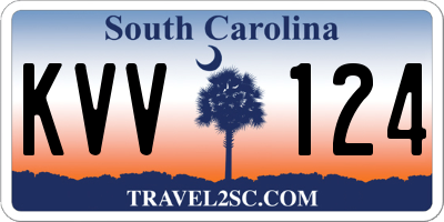 SC license plate KVV124