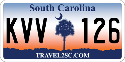 SC license plate KVV126
