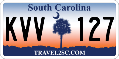 SC license plate KVV127
