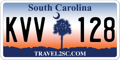 SC license plate KVV128