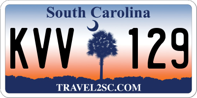 SC license plate KVV129