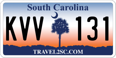 SC license plate KVV131
