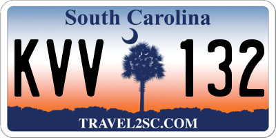 SC license plate KVV132