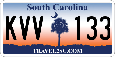 SC license plate KVV133