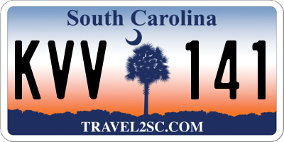 SC license plate KVV141