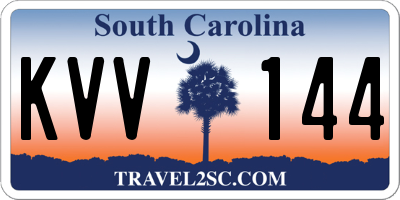 SC license plate KVV144