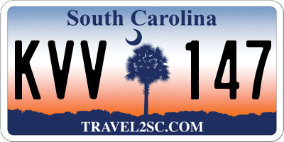 SC license plate KVV147