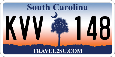 SC license plate KVV148