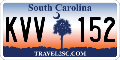 SC license plate KVV152