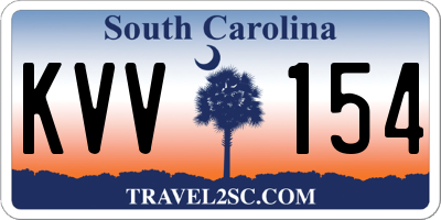 SC license plate KVV154