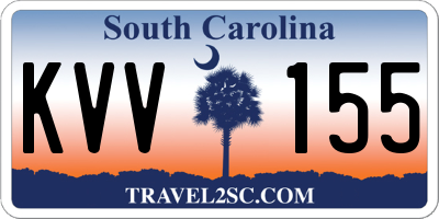SC license plate KVV155