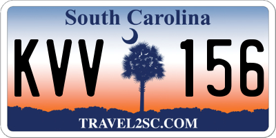 SC license plate KVV156