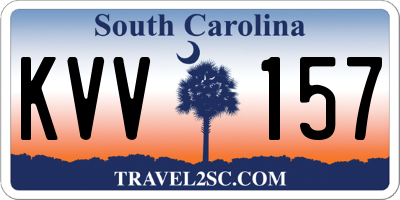 SC license plate KVV157