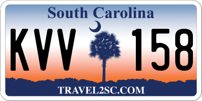 SC license plate KVV158