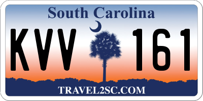 SC license plate KVV161