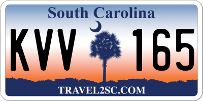 SC license plate KVV165
