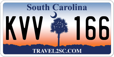 SC license plate KVV166