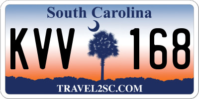 SC license plate KVV168