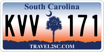 SC license plate KVV171