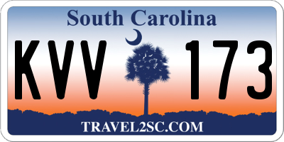 SC license plate KVV173