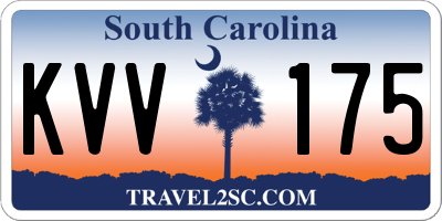 SC license plate KVV175