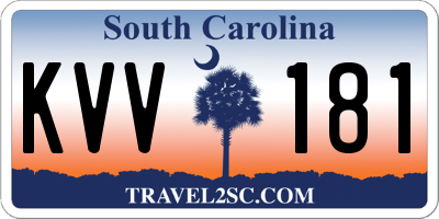 SC license plate KVV181