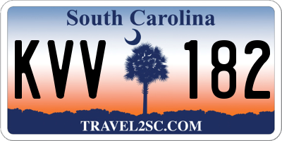 SC license plate KVV182
