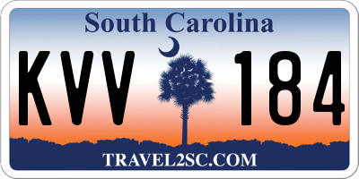 SC license plate KVV184