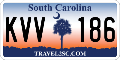 SC license plate KVV186
