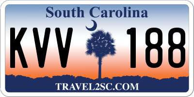 SC license plate KVV188