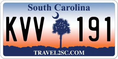 SC license plate KVV191