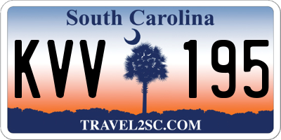 SC license plate KVV195