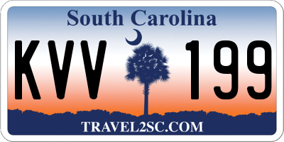 SC license plate KVV199