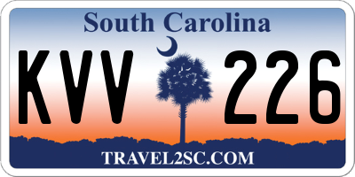 SC license plate KVV226