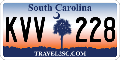 SC license plate KVV228