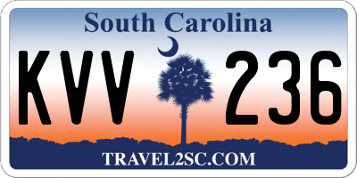 SC license plate KVV236