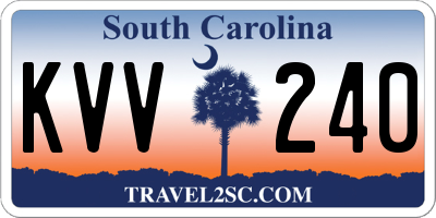 SC license plate KVV240