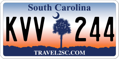 SC license plate KVV244