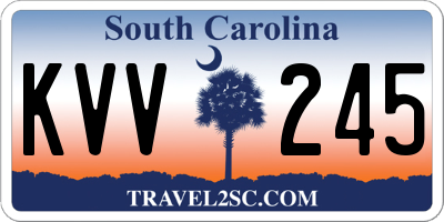 SC license plate KVV245