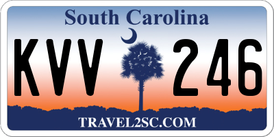 SC license plate KVV246