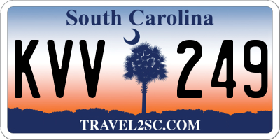 SC license plate KVV249
