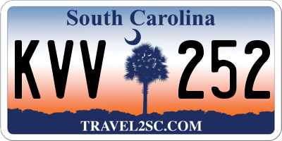 SC license plate KVV252