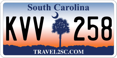 SC license plate KVV258
