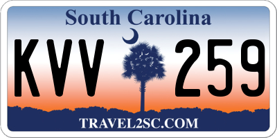 SC license plate KVV259