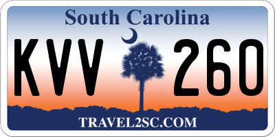 SC license plate KVV260