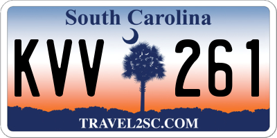 SC license plate KVV261