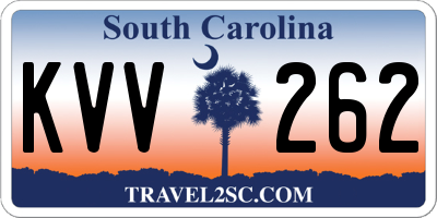 SC license plate KVV262